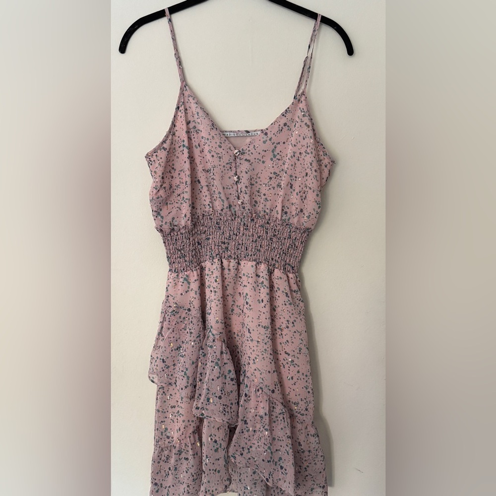 Madison Marcus Pink Floral Mini Dress